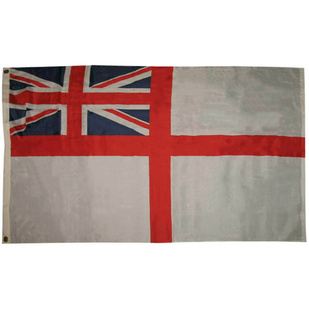 UK White Ensign Historical Flag 3x5 Polyester United Kingdom British